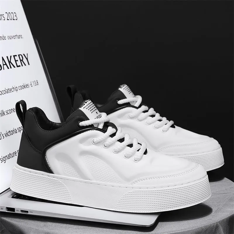 Men's Minimalist Low-Top Campus Style Shoes with Lace-Up Design for Spring Summer Autumn, Fashion Casual Sports, Sleek Design