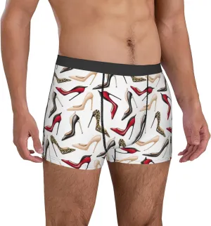 Mens Underwear Boxer Briefs - high-heeled shoes cute print Breathable Men's Boxer Briefs with Flex Waistband