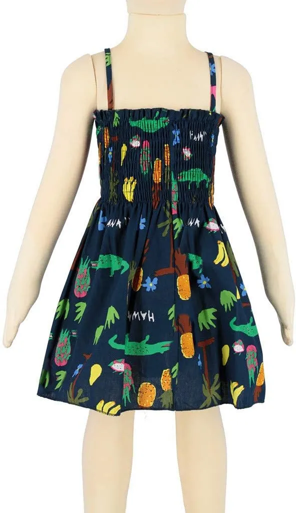 Moonker Toddler Baby Kids Girls Sleeveless Summer Print Dresses Casual Clothes Size 1 Girls Dress Shoes