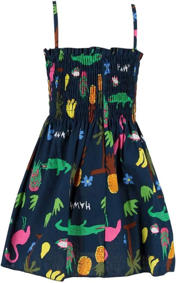 Moonker Toddler Baby Kids Girls Sleeveless Summer Print Dresses Casual Clothes Size 1 Girls Dress Shoes