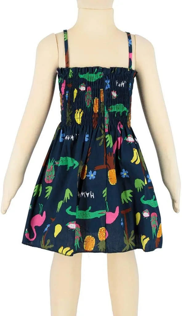 Moonker Toddler Baby Kids Girls Sleeveless Summer Print Dresses Casual Clothes Size 1 Girls Dress Shoes