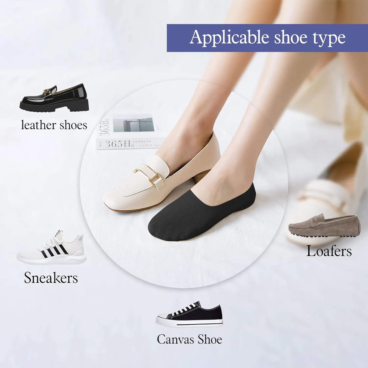 No Show Socks Womens 6 Pairs Hidden Invisible Low Cut Socks Non Slip Socks Womens Breathable Cool Thin Womens Socks