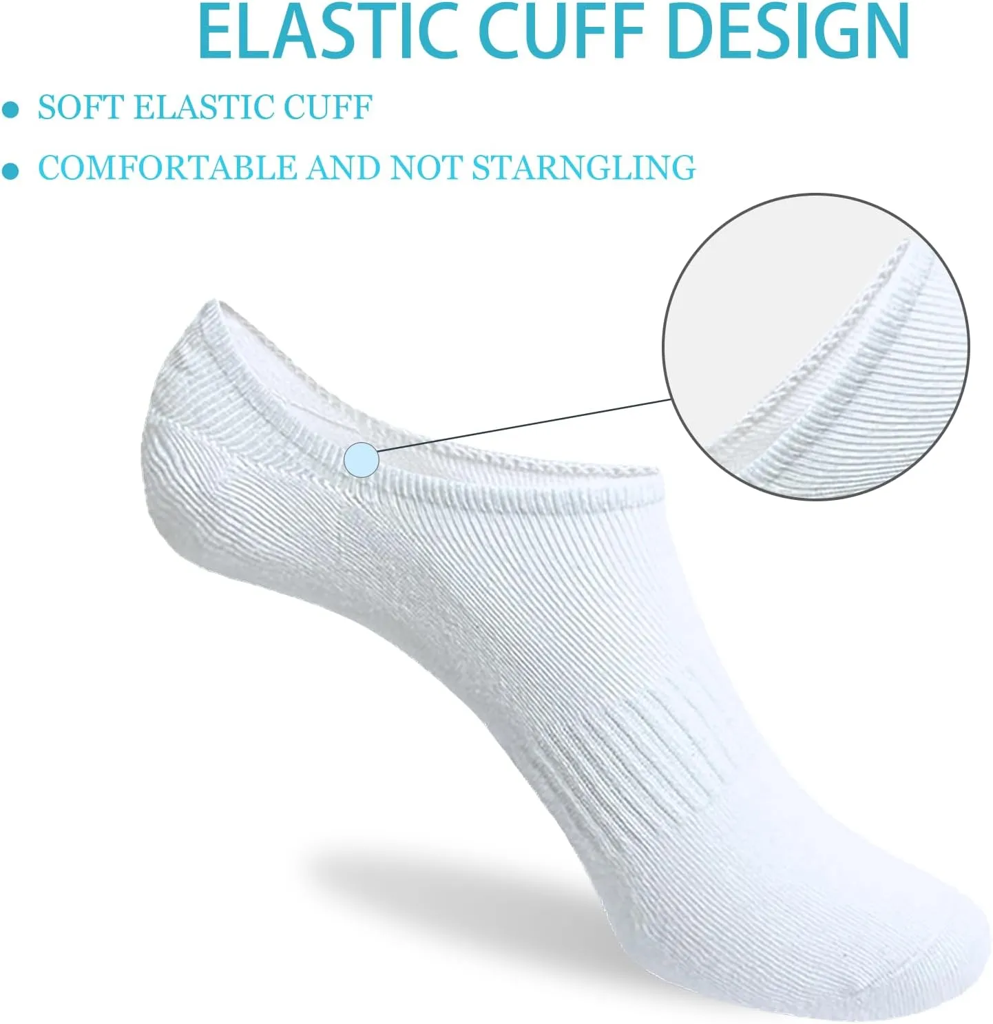 No Show Socks Womens and Men Low Cut Ankle Invisible Cotton Thin Footies for Sneakers Non Slip Socks 6 Pairs