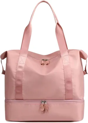 Nylon Handbags for Women and Men Gym with Shoes Compartment Carry on Luggage Shoulder Travel Duffel