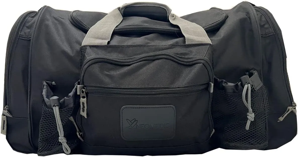 Polyester Duffel Travel Bags with Shoes Compartment and Adjustable Strap and 2 Water Bottle Holder