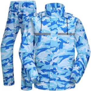 Rainproof Camouflage Raincoat for Men Women Waterproof Rainsuit Poncho Coat Pant Suit Rain Boots Shoes