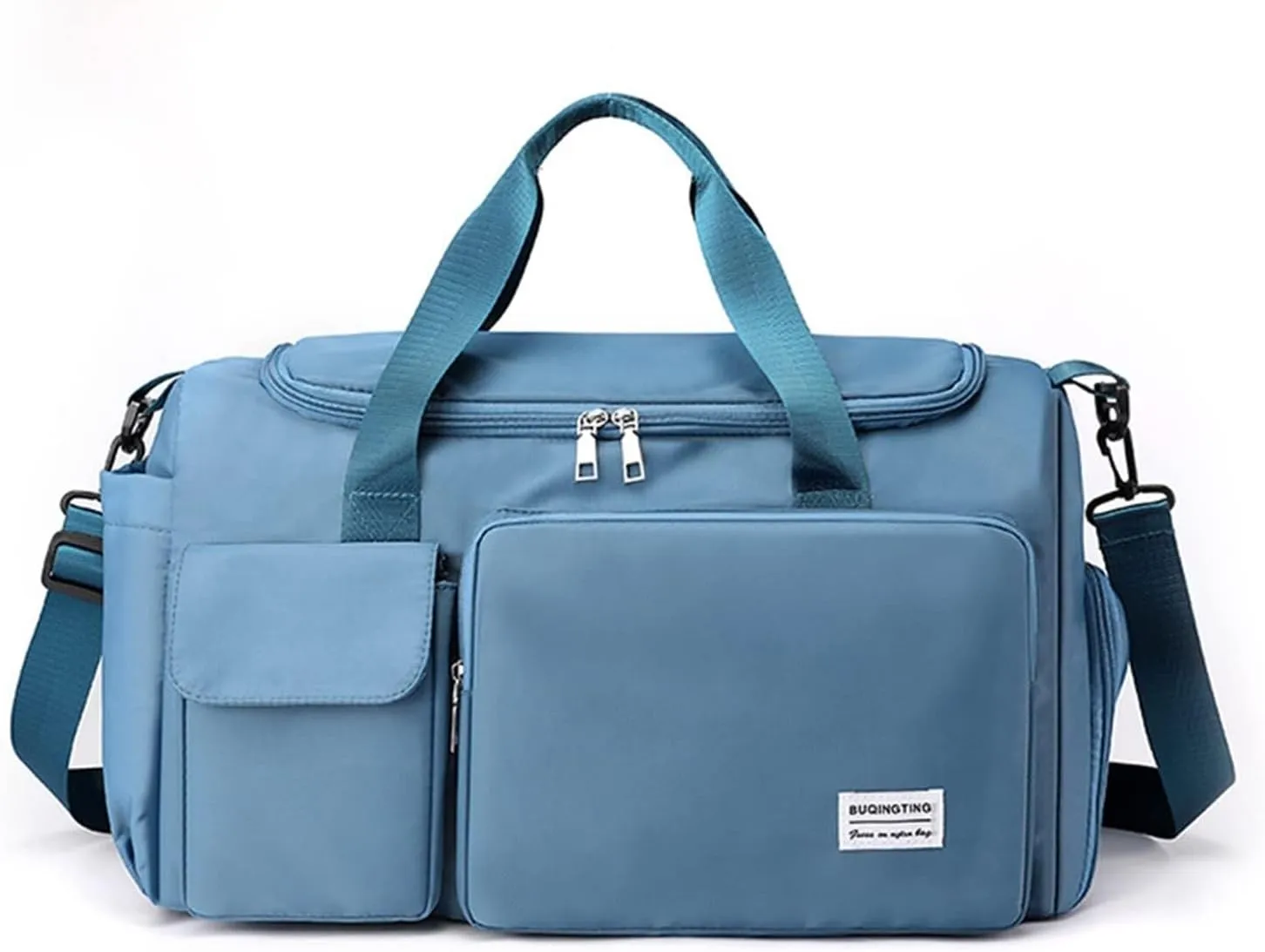 Shoulder Bag Women Men Foldable Weekender Overnight Carry-on Bags with Shoes Compartment Lightweight Sports Gym Tote
