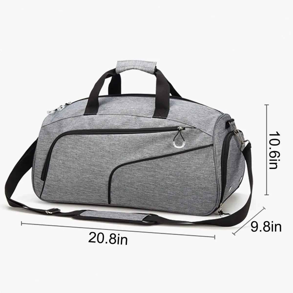 Sports Gym Bag with Wet Pocket & Shoes Compartment,Travel Duffel Bag for Men and Women Lightweight(Purple)