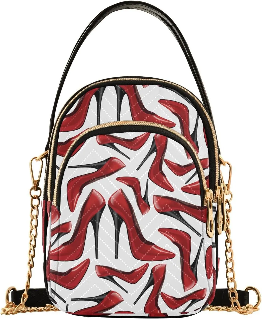 susiyo Bright Red Shoes Womens Crossbody Handbags Quilted Shoulder Cross Body Bags for Women