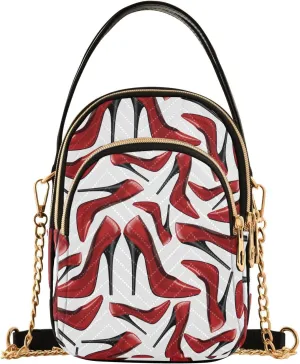 susiyo Bright Red Shoes Womens Crossbody Handbags Quilted Shoulder Cross Body Bags for Women