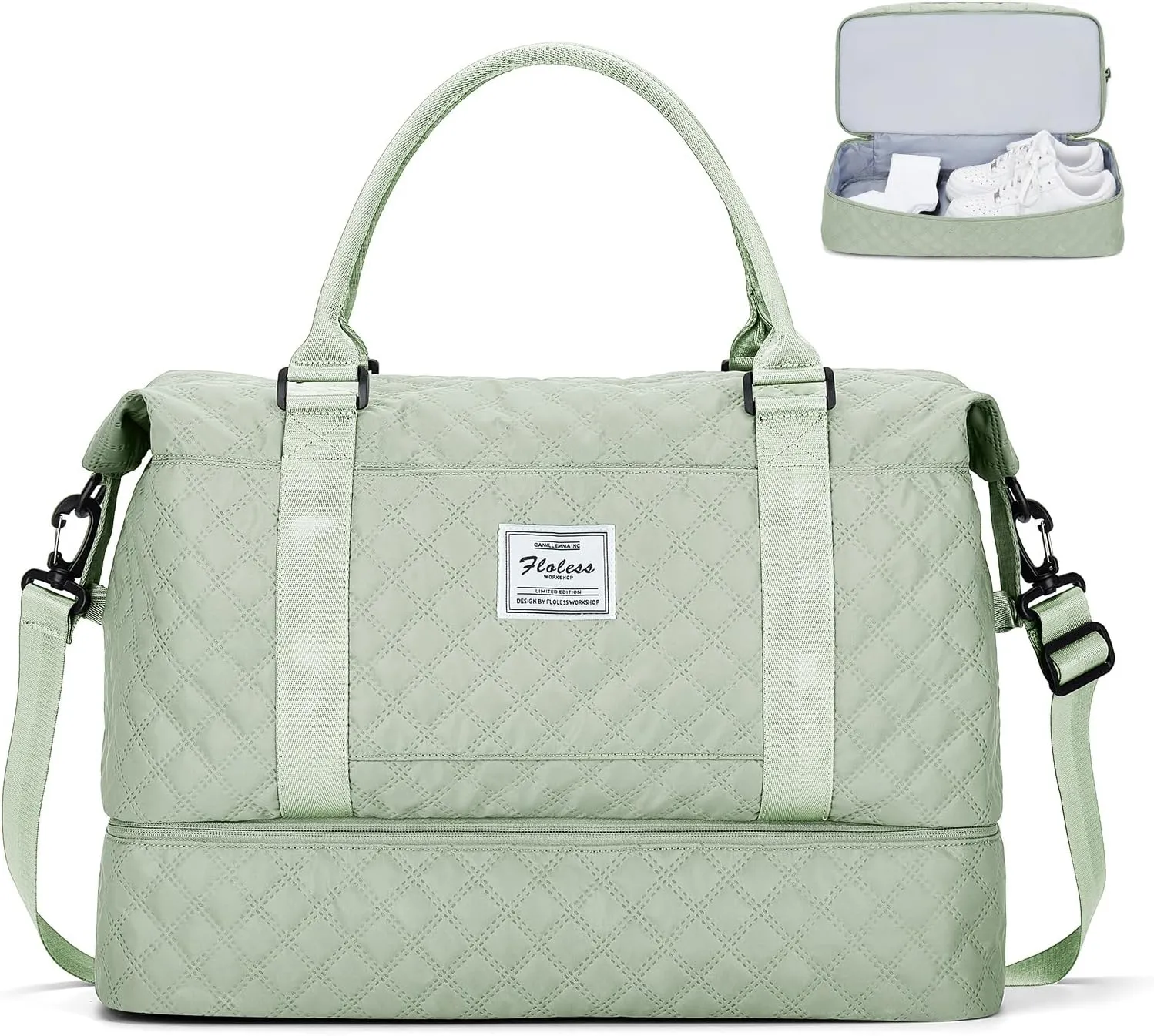 SYCNB Weekender Bags for Women,Personal Item Travel Bag with Shoes Compartment,Overnight Travel Duffel Bag,Gym Bag
