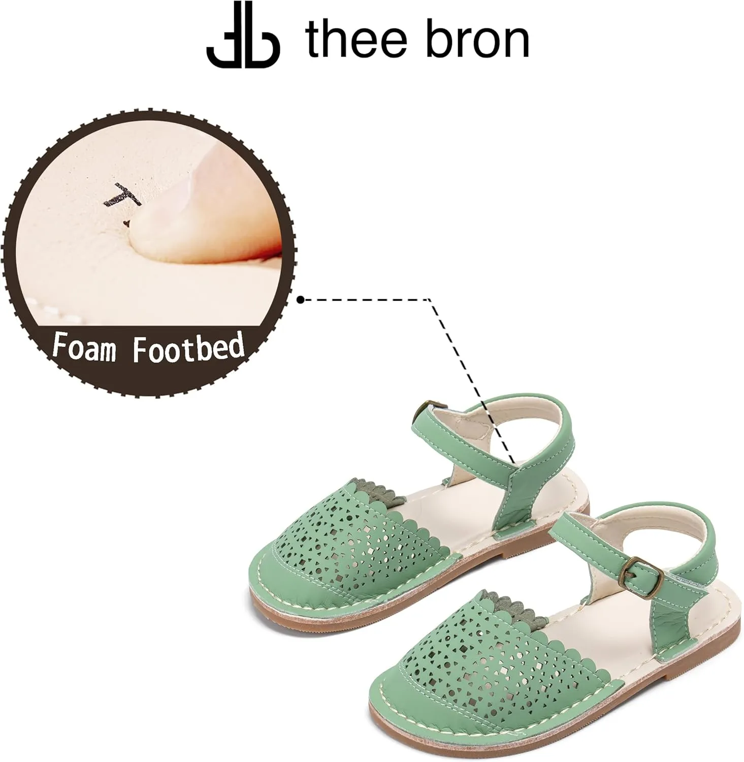 THEE BRON Girls Sandals Toddler Summer Dress Shoes