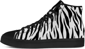 Tiger Print Shoes for Men Women High Top Canvas Sneakers Lace Up Casual Walking Shoes Gifts for Boyfriend Girlfriend