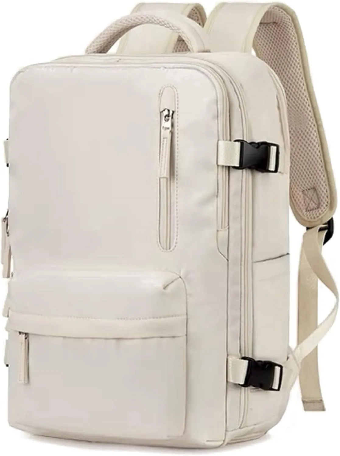 Tourism Backpack, Travel Backpack for Women Airline Approved, Hiking Bag, Anti Theft Business Backpack with Shoes Compartment (Khaki)