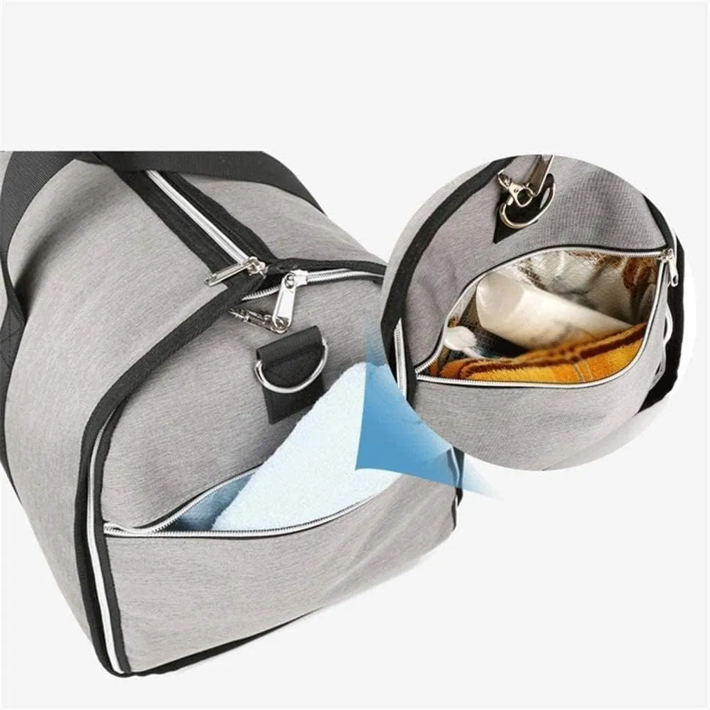 Travel Duffel Bag, Packable Duffle Bag with Shoes Compartment Unisex Travel Bag Water-Resistant (Color : Blue, Size : 55x26x31cm)