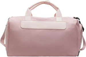 Travel Duffel Bags with Shoes Compartment Dry and wet separation Overnight Bag Carry-On sport bag (Pink)