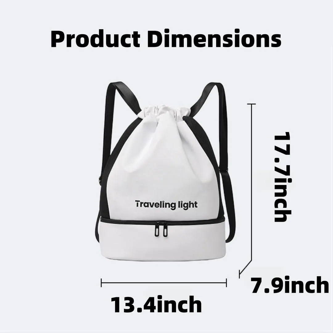 Travel Hiking Daypack, Portable Water-Resistant Clothes Shoes Compartment Gym Bag Swim Bag Sports Pack (Pink)