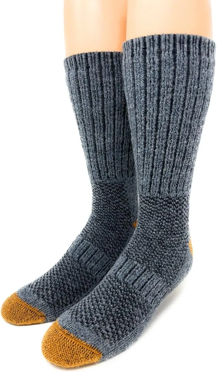 WARRIOR ALPACA SOCKS - Unisex Ultimate Toasty Trekkers - Thick, Warm, Alpaca Socks For Men & Women to Wear with Shoes.