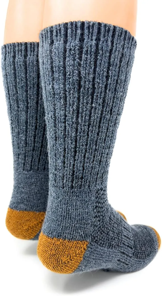 WARRIOR ALPACA SOCKS - Unisex Ultimate Toasty Trekkers - Thick, Warm, Alpaca Socks For Men & Women to Wear with Shoes.
