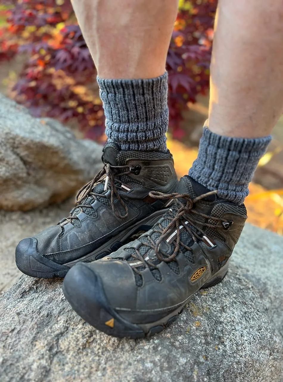 WARRIOR ALPACA SOCKS - Unisex Ultimate Toasty Trekkers - Thick, Warm, Alpaca Socks For Men & Women to Wear with Shoes.