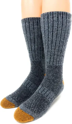 WARRIOR ALPACA SOCKS - Unisex Ultimate Toasty Trekkers - Thick, Warm, Alpaca Socks For Men & Women to Wear with Shoes.
