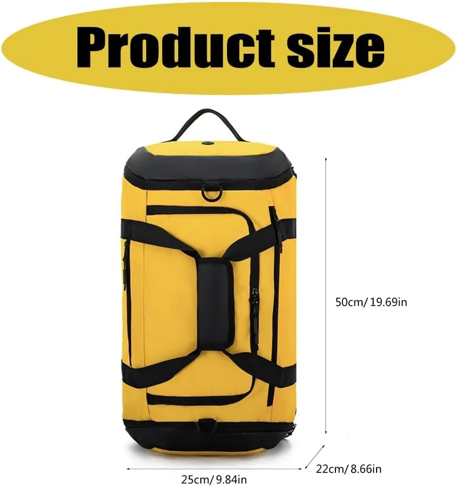 Watertight Gym Bag with Shoes Compartment Travel Duffels Bag with Shoulder Strap