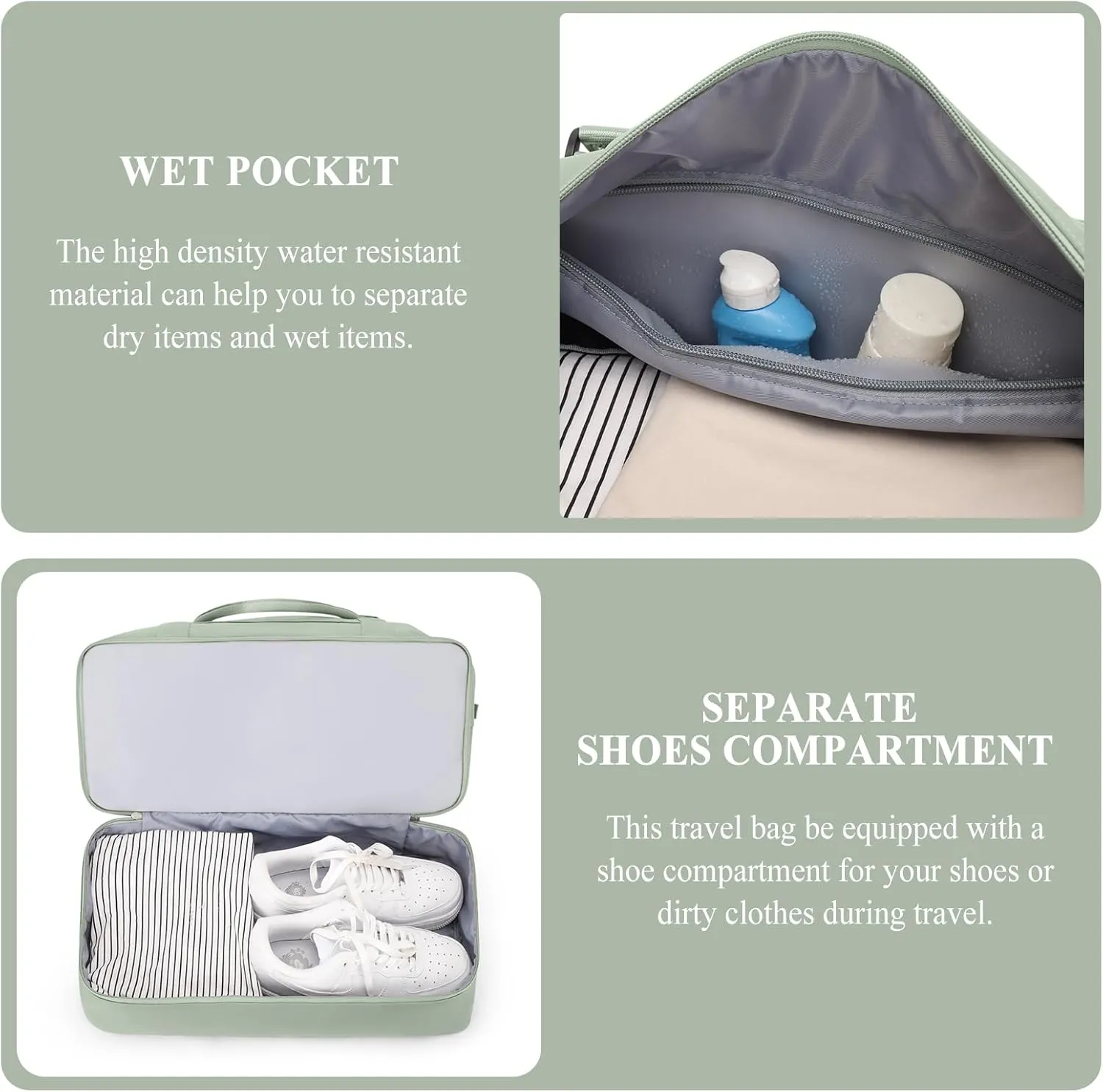 Weekender Bags for Women,Personal Item Travel Bag with Shoes Compartment,Overnight Travel Duffel Bag with Toiletry Bag