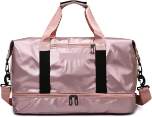 WINVOX Gym Totes Gym Bag Pearlescent Women Fitness Training Handbag with Shoes Pocket Waterproof Yoga Pack Travel Duffel