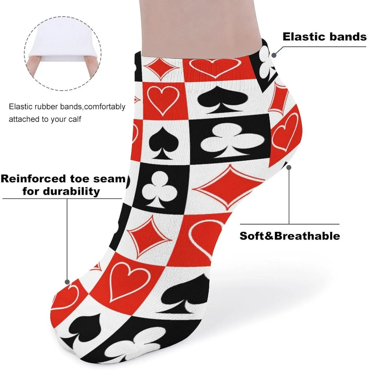 Women's 5 Pairs Ankle Socks, Soft Comfortable No Show Socks Casual Low Cut Socks Ideal for Activities and Daily Wear