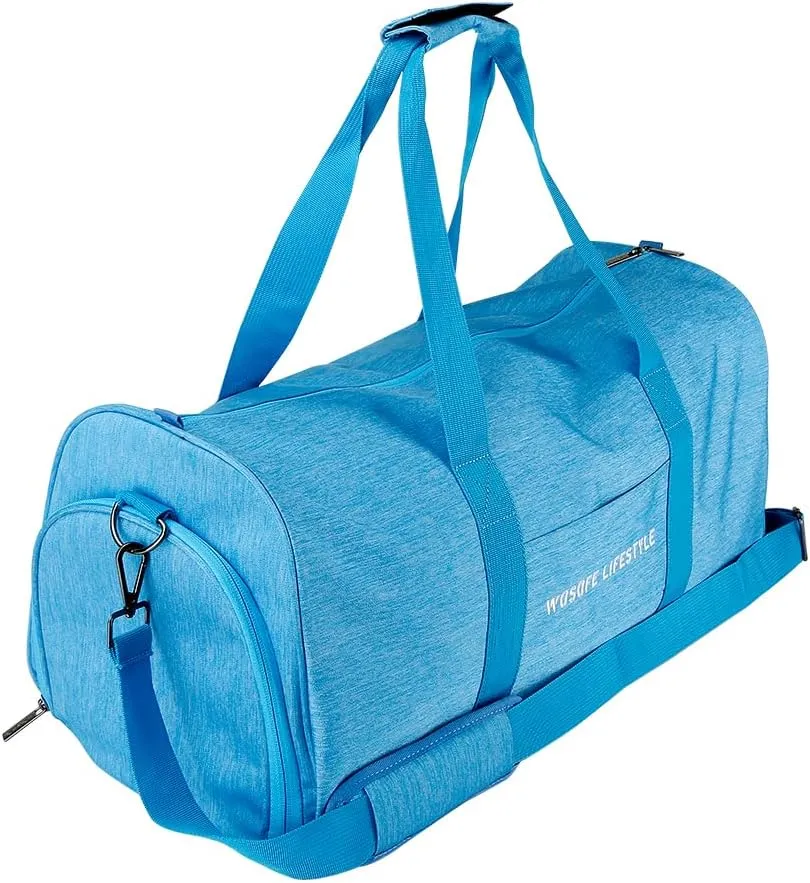 wosofe Sport Shoes Bag Large Capacity Luggage pouch Foldable Sport Duffels Travel Bag (blue)