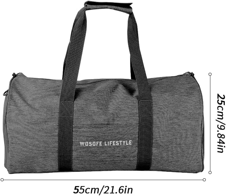 wosofe Sport Shoes Bag Large Capacity Luggage pouch Foldable Sport Duffels Travel Bag (Grey)