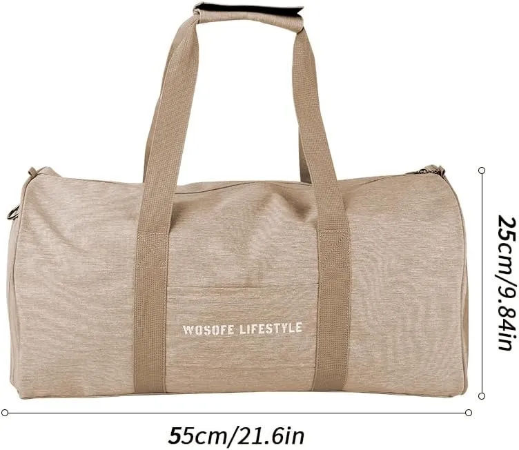 wosofe Sport Shoes Bag Large Capacity Luggage pouch Foldable Sport Duffels Travel Bag (khaki)