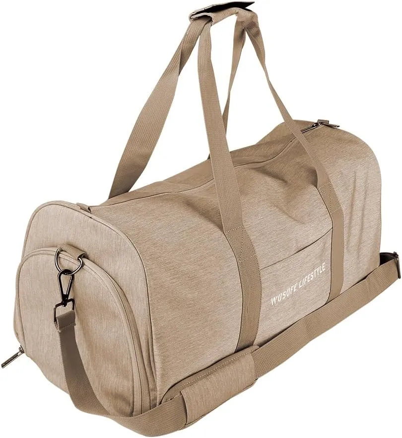 wosofe Sport Shoes Bag Large Capacity Luggage pouch Foldable Sport Duffels Travel Bag (khaki)