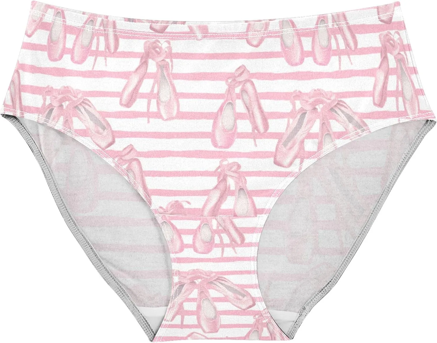 xigua Ballet Shoes Women Underwear No Show, Breathable Stretch Cotton Underwear, Comfortable Panties for Lady