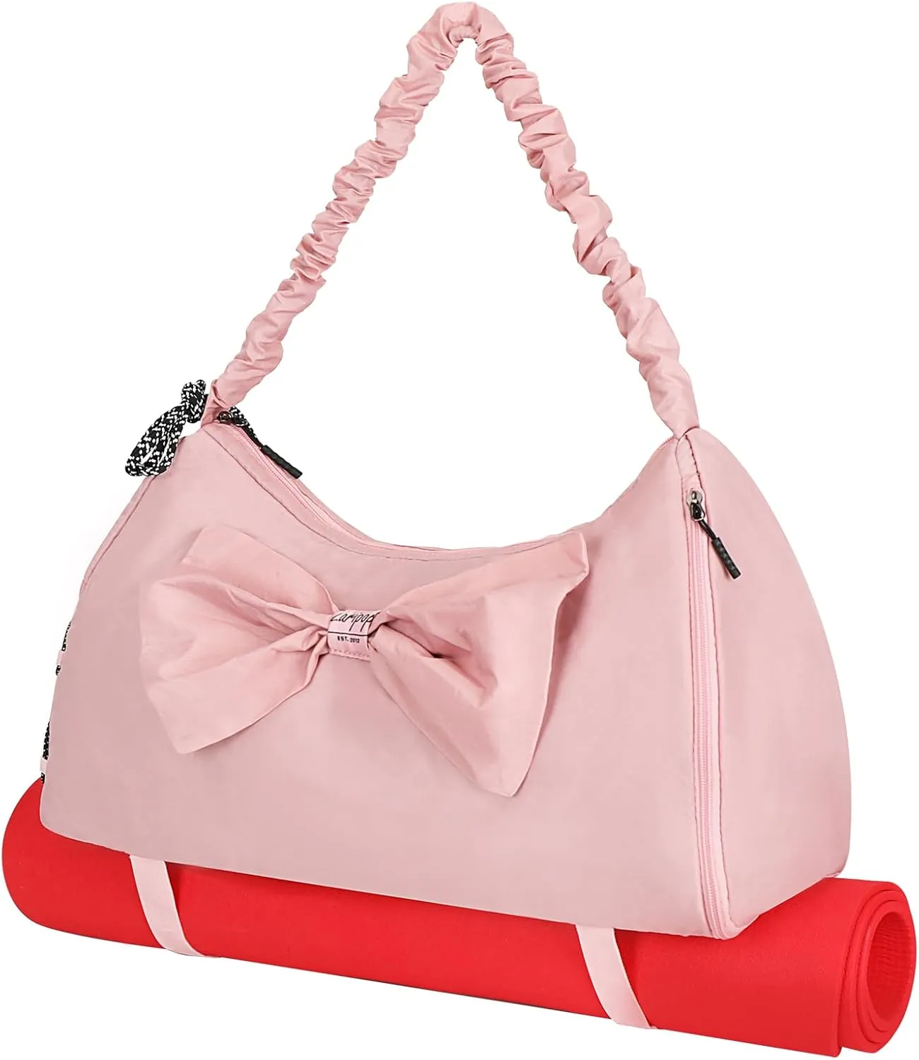 Yoga Bag with Shoes Compartment,Women Single-Shoulder Bag Butterfly Wet Dry Storage Pockets & Adjustable Yoga Mat Holder